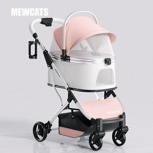First Class Cat Stroller 3 Color Carrier with Wheels - MEWCATS