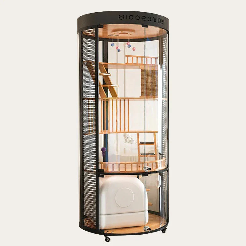 Floating Domain Panoramic Glass Cat Villa - MEWCATS