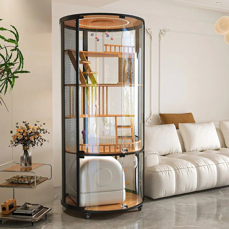 Floating Domain Panoramic Glass Cat Villa - MEWCATS