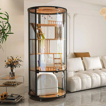 Floating Domain Panoramic Glass Cat Villa - MEWCATS
