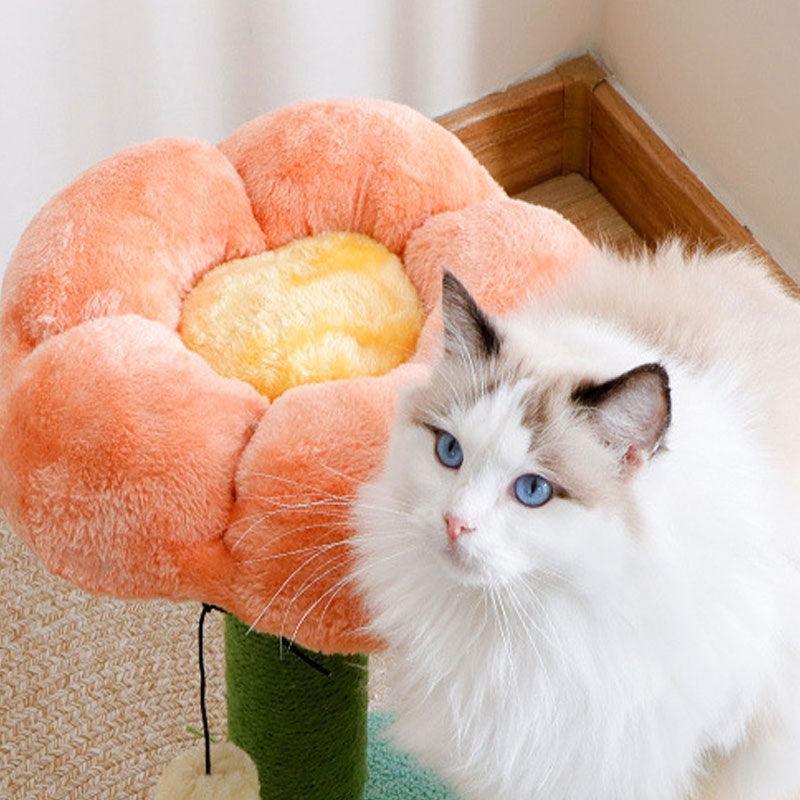 Flower Cat Climbing Frame Sisal Scratching Board Tree Pet Claw Sharpening Toy