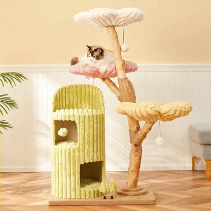 Flower Large Cat Climbing Frame Luxury Cat Tree - MEWCATS