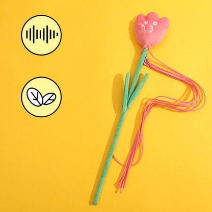 Flower Series Cat Stick Interactive Kitty Wand Toys