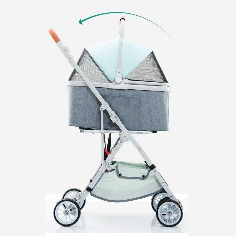 Foldable Cat Stroller 3 Color Carrier Handbag On Wheels