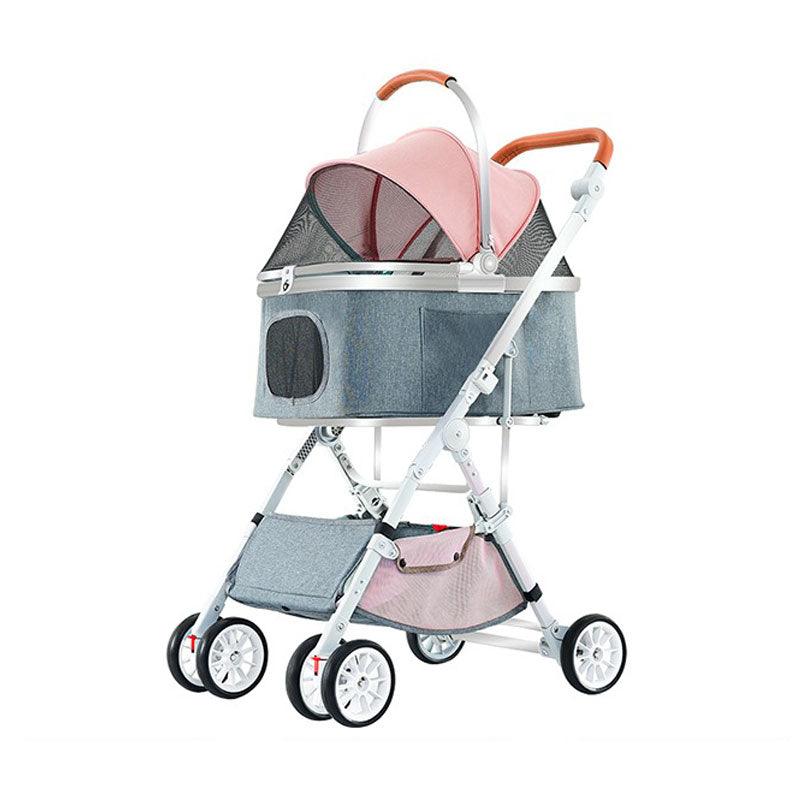 Foldable Cat Stroller 3 Color Carrier On Wheels - MEWCATS