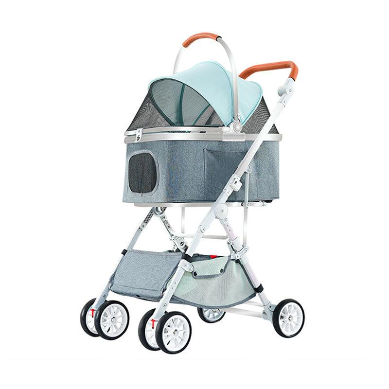Foldable Cat Stroller 3 Color Carrier On Wheels - MEWCATS