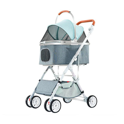 Foldable Cat Stroller 3 Color Carrier On Wheels - MEWCATS