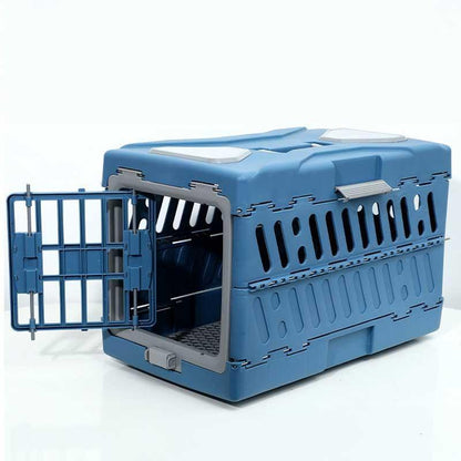 Foldable Portable 2 Color Cat Carrying Blue Case Box