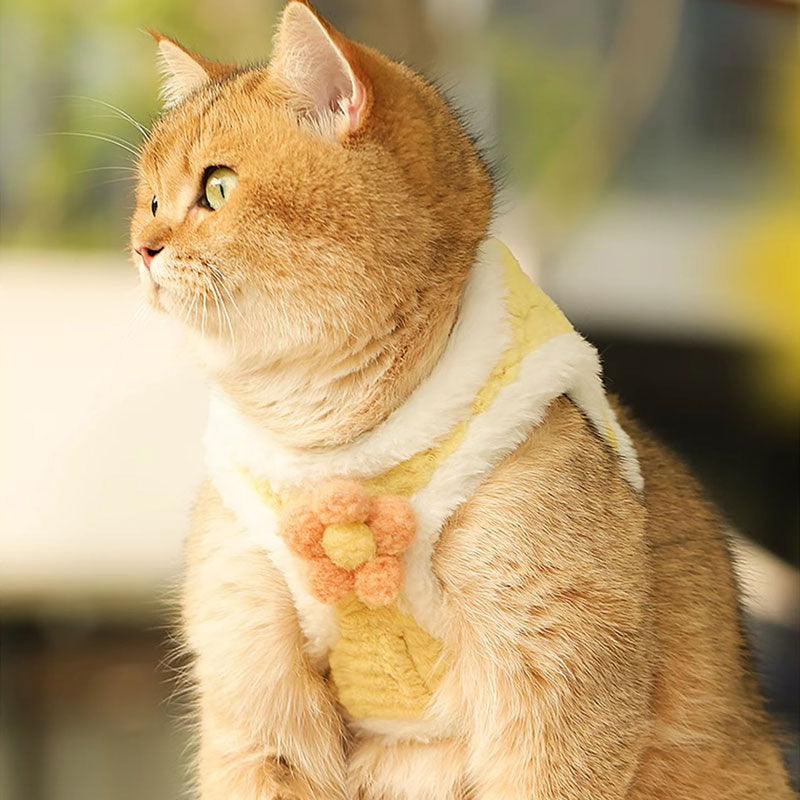 Fortune Flower Cat Leash 2 Colors Warm Harness