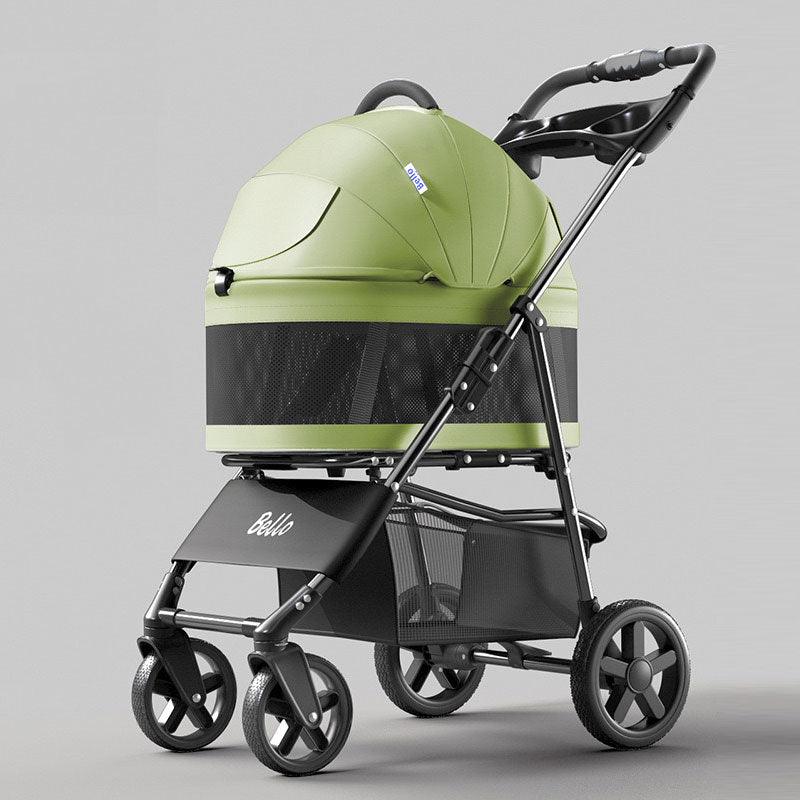 Four Seasons Cat Stroller Foldable Pet Travel Carrier - MEWCATS