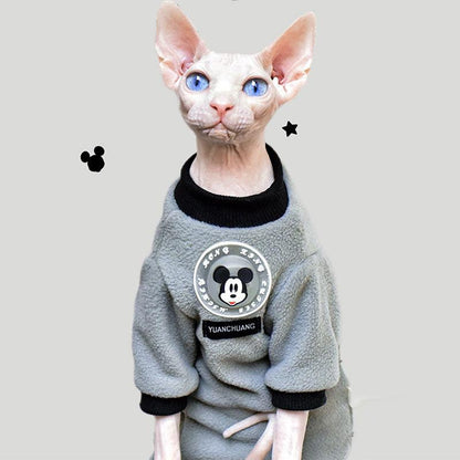 Fun Glowing Cat Clothes 5 Styles Warm Sweatshirt (1)
