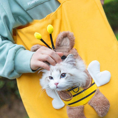 Funny Cat Carrier 3 Color Bee Tote Bag - MEWCATS