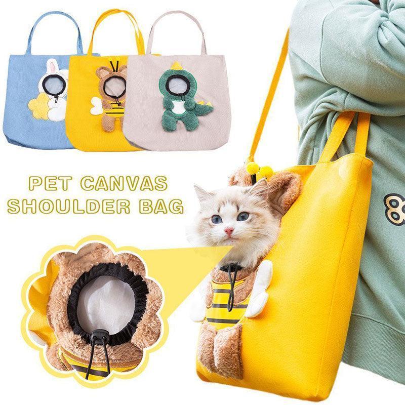 Funny Cat Carrier 3 Color Bee Tote Bag - MEWCATS