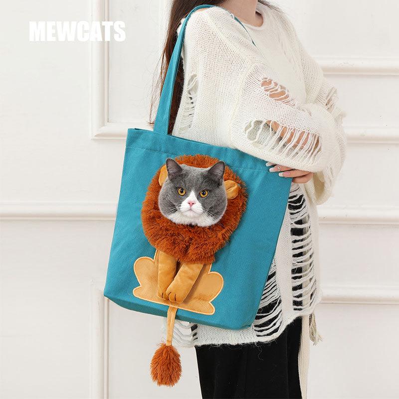 Funny Cat Carrier Bag Soft Portable Breathable 4 Color Pet Handbag