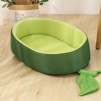 Large Cat Bed Funny Fruit Shape House Breathable Cute Green Pet Nest