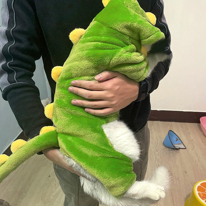 Funny Warm Cat Dinosaur Clothes 2 Style - MEWCATS