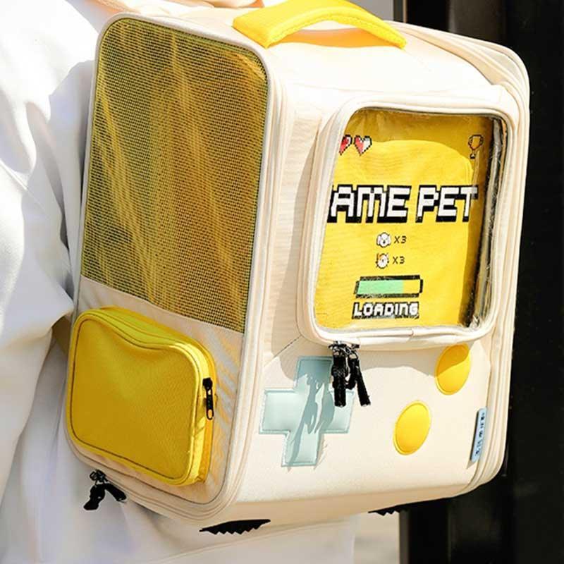 Game Retro Foldable Expansion Cat Backpack 2 Color Large Carrier Bag