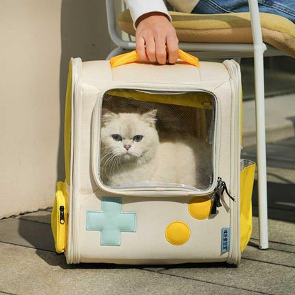 Game Retro Foldable Expansion Cat Backpack Expandable 2 Color Large Carrier Bag