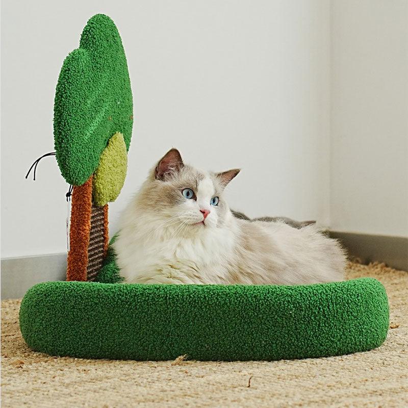 Deluxe Cat Bed Scratchpad Cute Detachable Cozy Mat