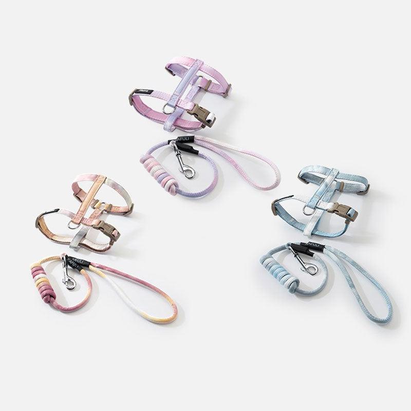 Gradient Cat Leash Set Harness 3 Color H-Style Cat Lead - MEWCATS