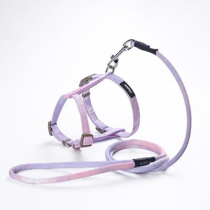 Gradient Cat Leash Set Harness 3 Color H-Style Cat Lead - MEWCATS