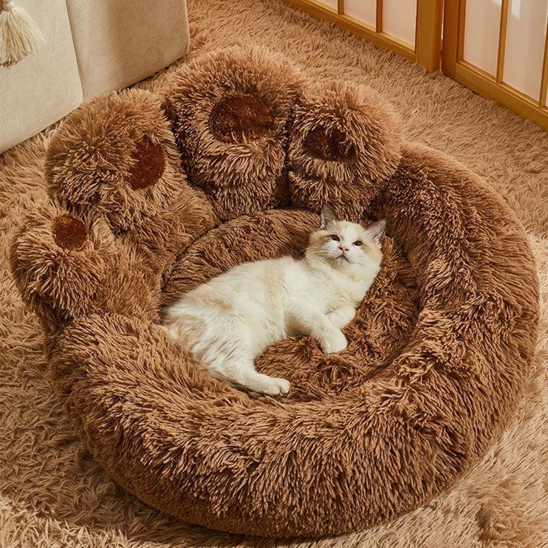 Green Monster Cat Sofa Fluffy Cat Bed Couch