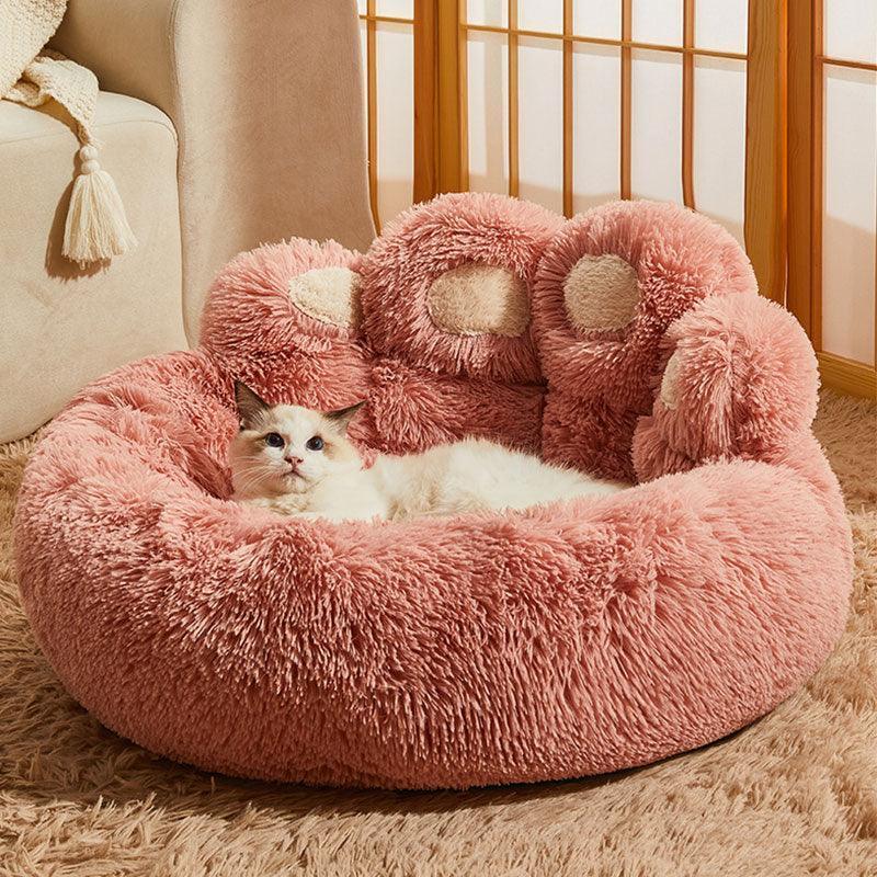 Green Monster Cat Sofa Fluffy Cat Bed Couch