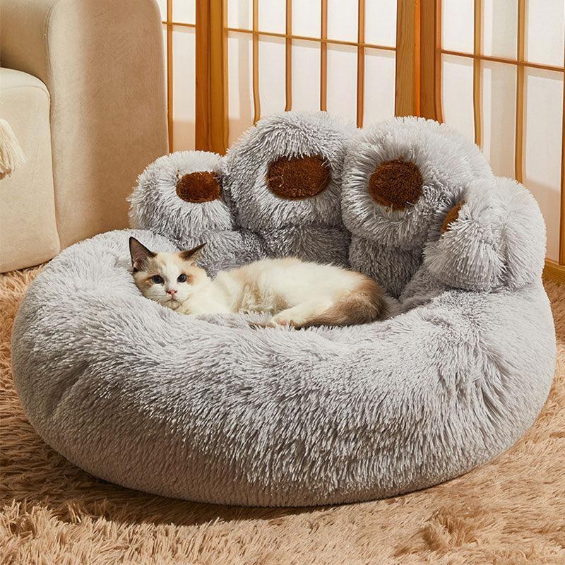 Green Monster Cat Sofa Fluffy Cat Bed Couch