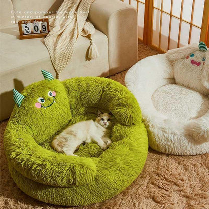 Green Monster Cat Sofa Mat Four-Season Universal Cat Bed Couch