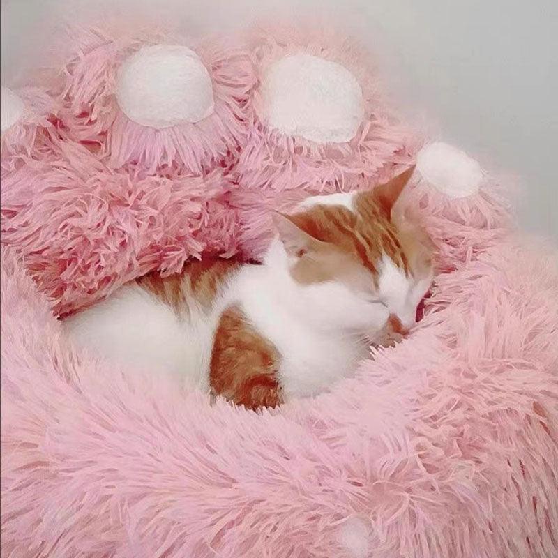 Green Monster Cat Sofa Fluffy Cat Bed Couch