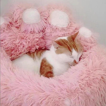 Green Monster Cat Sofa Fluffy Cat Bed Couch