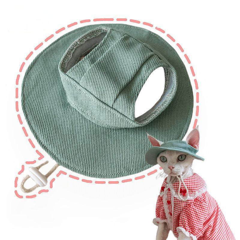 Hairless Cat Clothes Devon 16 Color Sunscreen Sun Hat