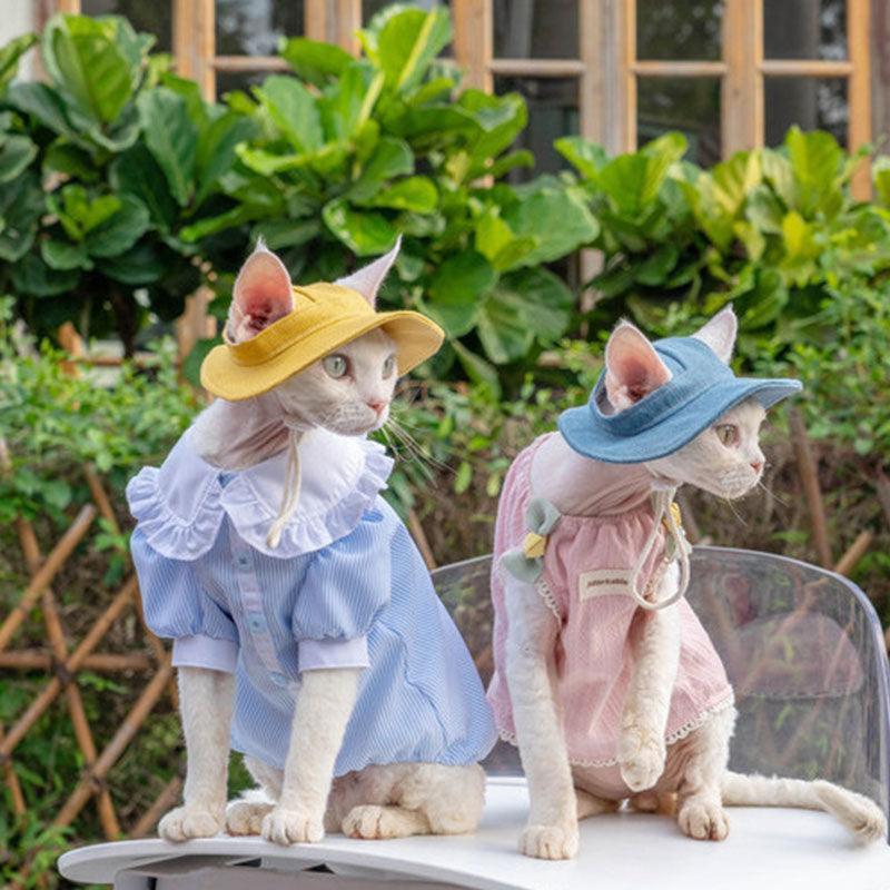 Hairless Cat Clothes Devon 16 Color Sunscreen Sun Hat