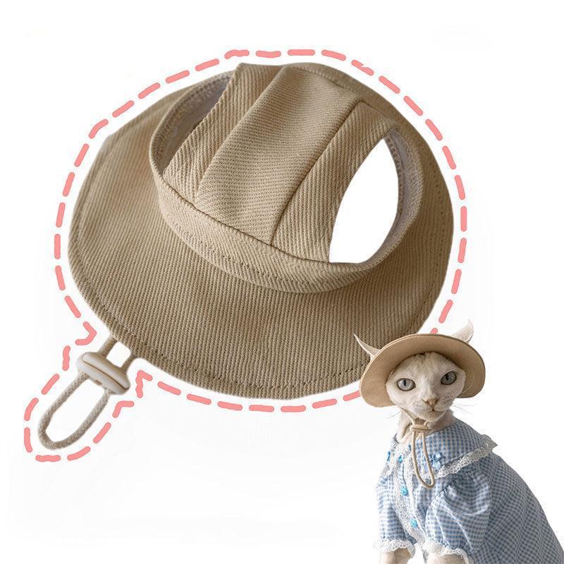 Hairless Cat Clothes Devon 16 Color Sunscreen Sun Hat - MEWCATS