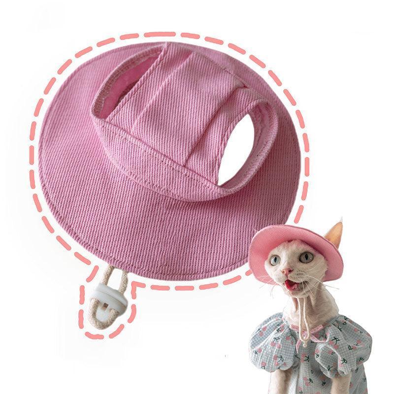 Hairless Cat Clothes Devon 16 Color Sunscreen Sun Hat - MEWCATS