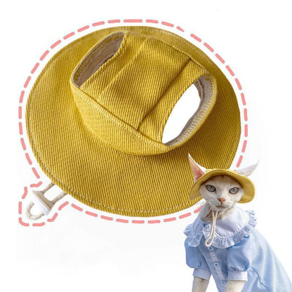 Hairless Cat Clothes Devon 16 Color Sunscreen Sun Hat - MEWCATS