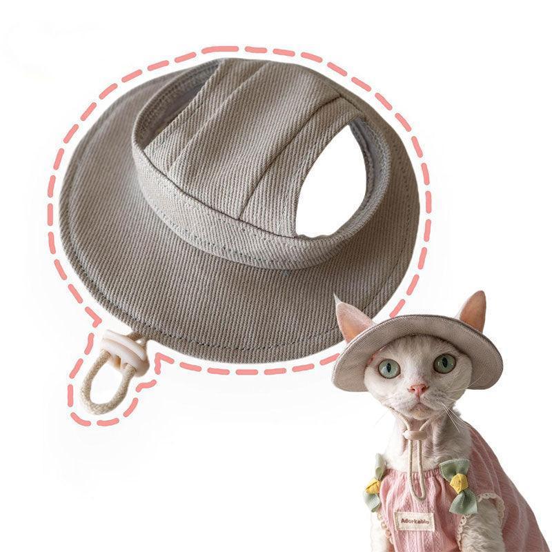 Hairless Cat Clothes Devon 16 Color Sunscreen Sun Hat - MEWCATS