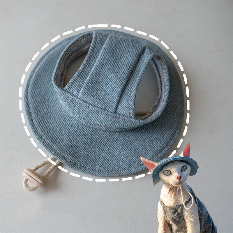 Hairless Cat Clothes Devon 16 Color Sunscreen Sun Hat - MEWCATS