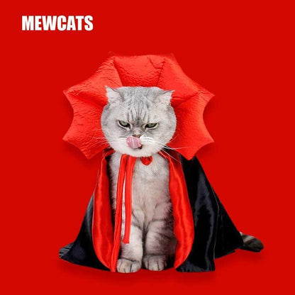 Halloween Cute Cat Cape Costumes Cosplay Vampire Cloak Pet Clothes Gift