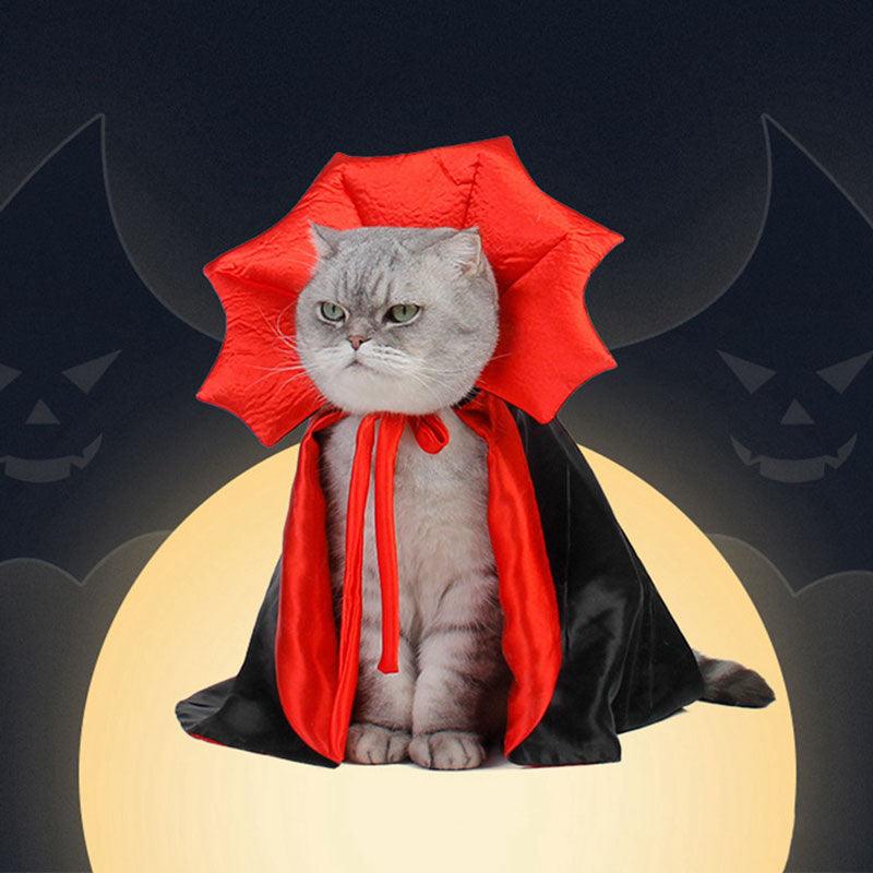 Halloween Cute Cat Cape Costumes Cosplay Vampire Cloak Pet Clothes Gift