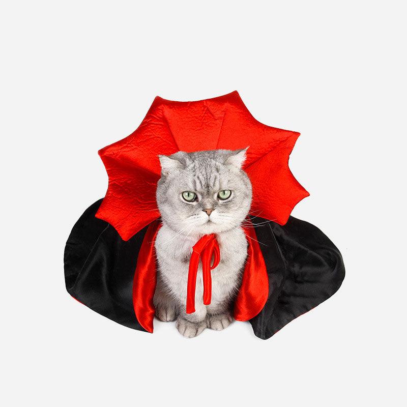 Halloween Cute Cat Cape Costumes Cosplay Vampire Cloak Pet Clothes Gift