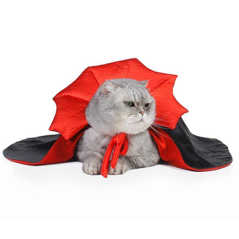 Halloween Cute Cat Cape Costumes Cosplay Vampire Cloak Pet Clothes Gift