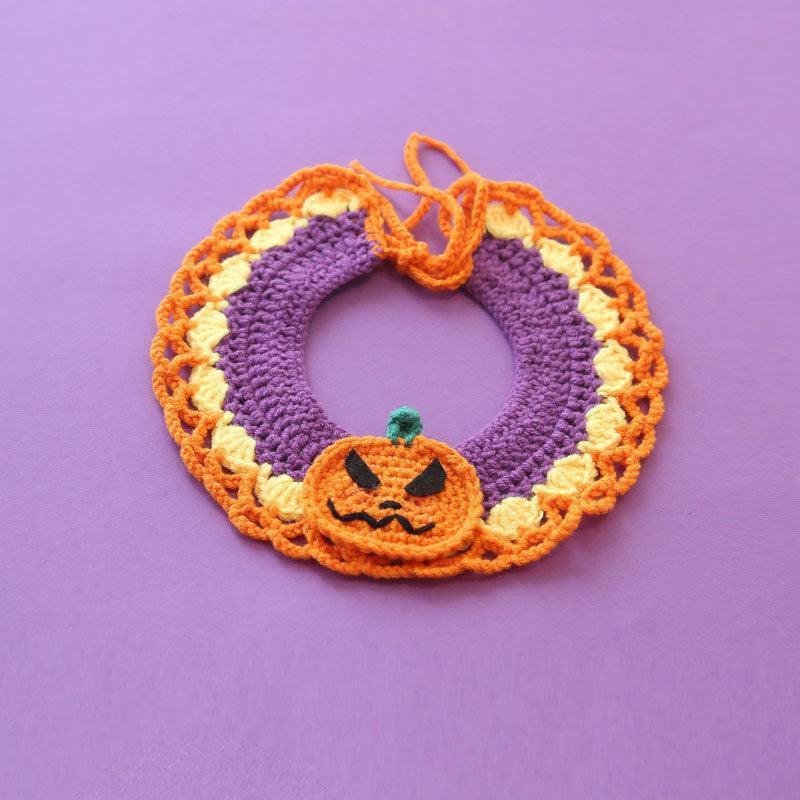 Halloween Cat Collar Handmade Hats Pumpkin Costume - MEWCATS