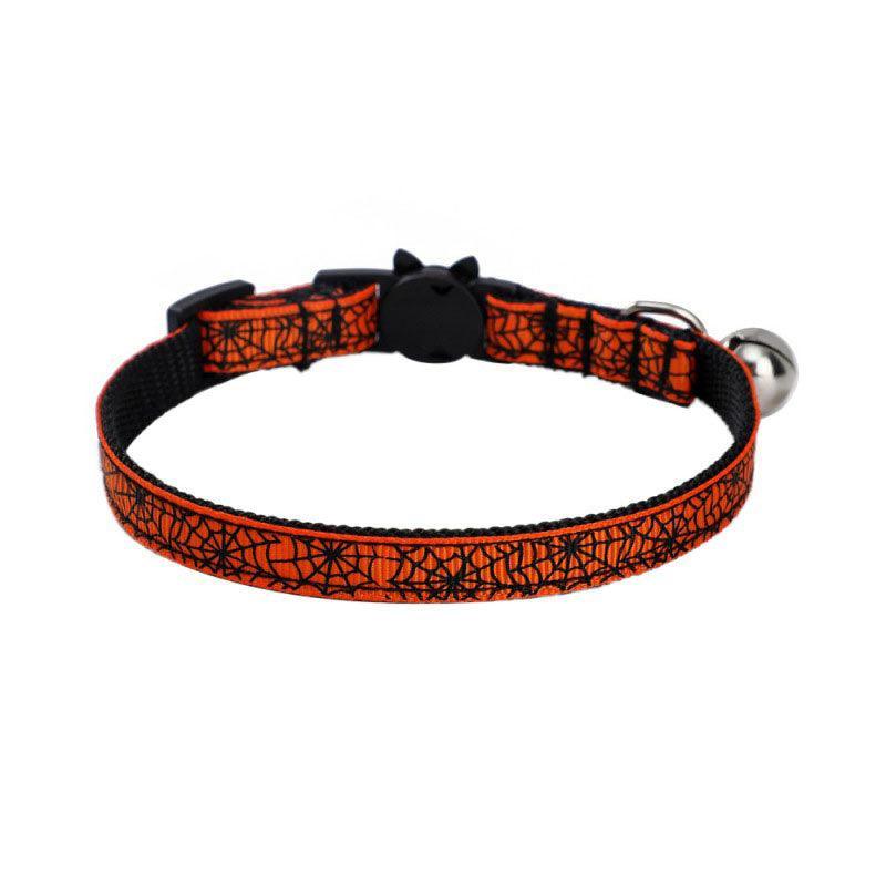 Halloween Cat Collars With Bells Pumpkin Skull Themed Adjustable MEWCATS