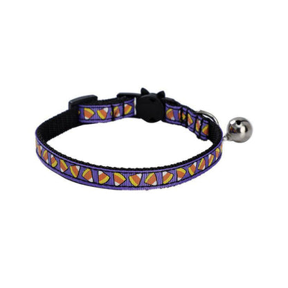 Halloween Cat Collars With Bells Pumpkin Skull Themed Adjustable