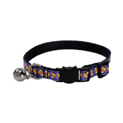 Halloween Cat Collars With Bells Pumpkin Skull Themed Adjustable