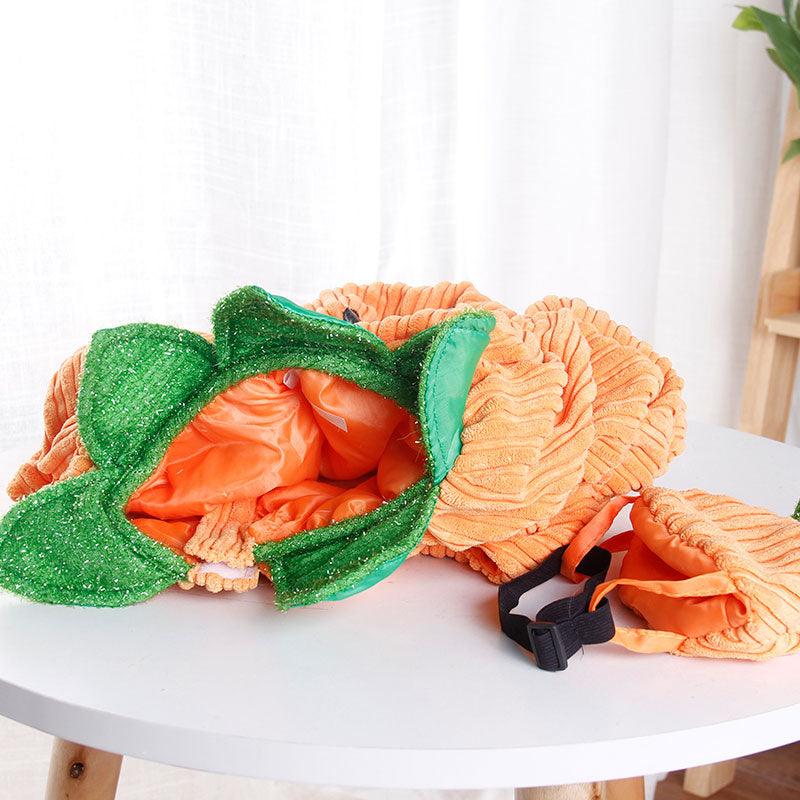 Halloween Cat Dog Hat Clothes Pumpkin Set