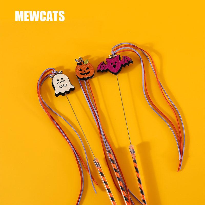 Halloween Tassel Cat Wand Toy Interactive Stick