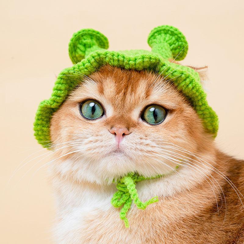 Handmade Cat Hat Cute Green Headgear