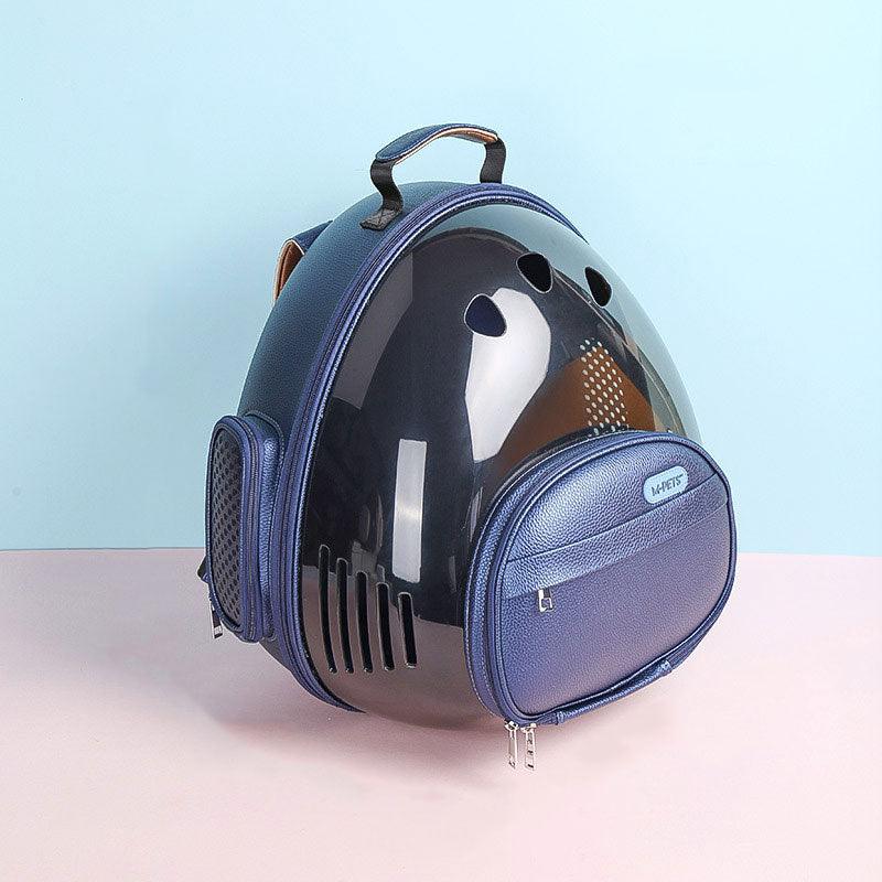 New Cat Carrying Bag Blue Space Capsule Pet Backpack